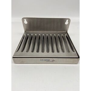 Krome Dispense Drip Tray Wall Mount Silver 304 Stainless Steel Louvered